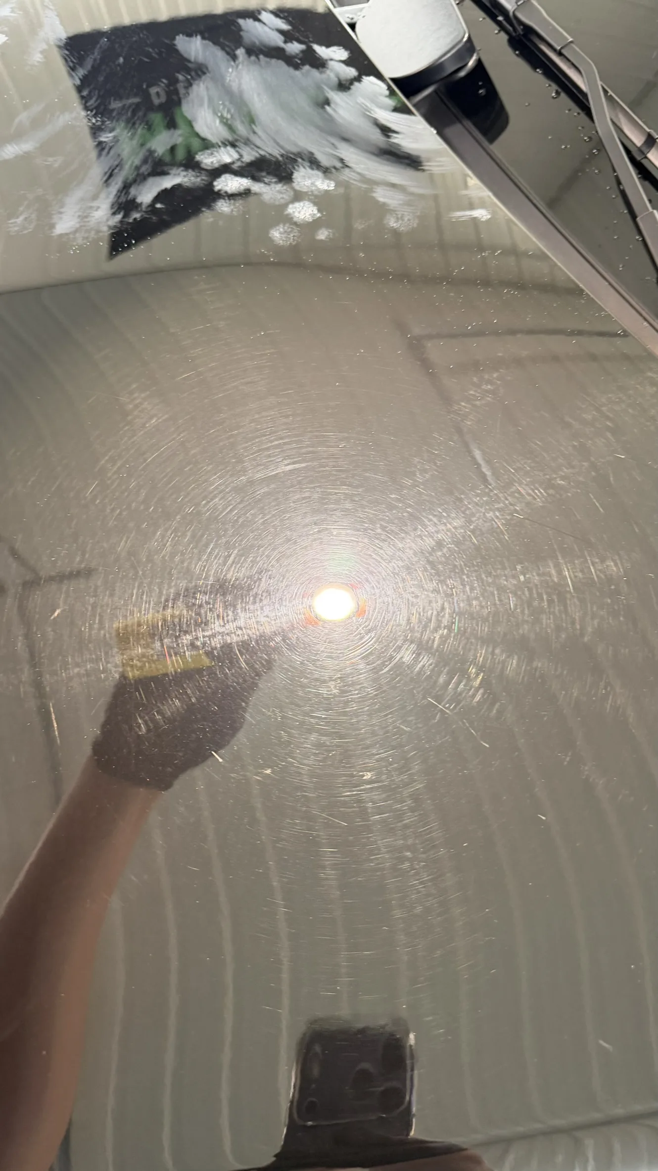 Heavy swirl marks before paint correction Kansas City