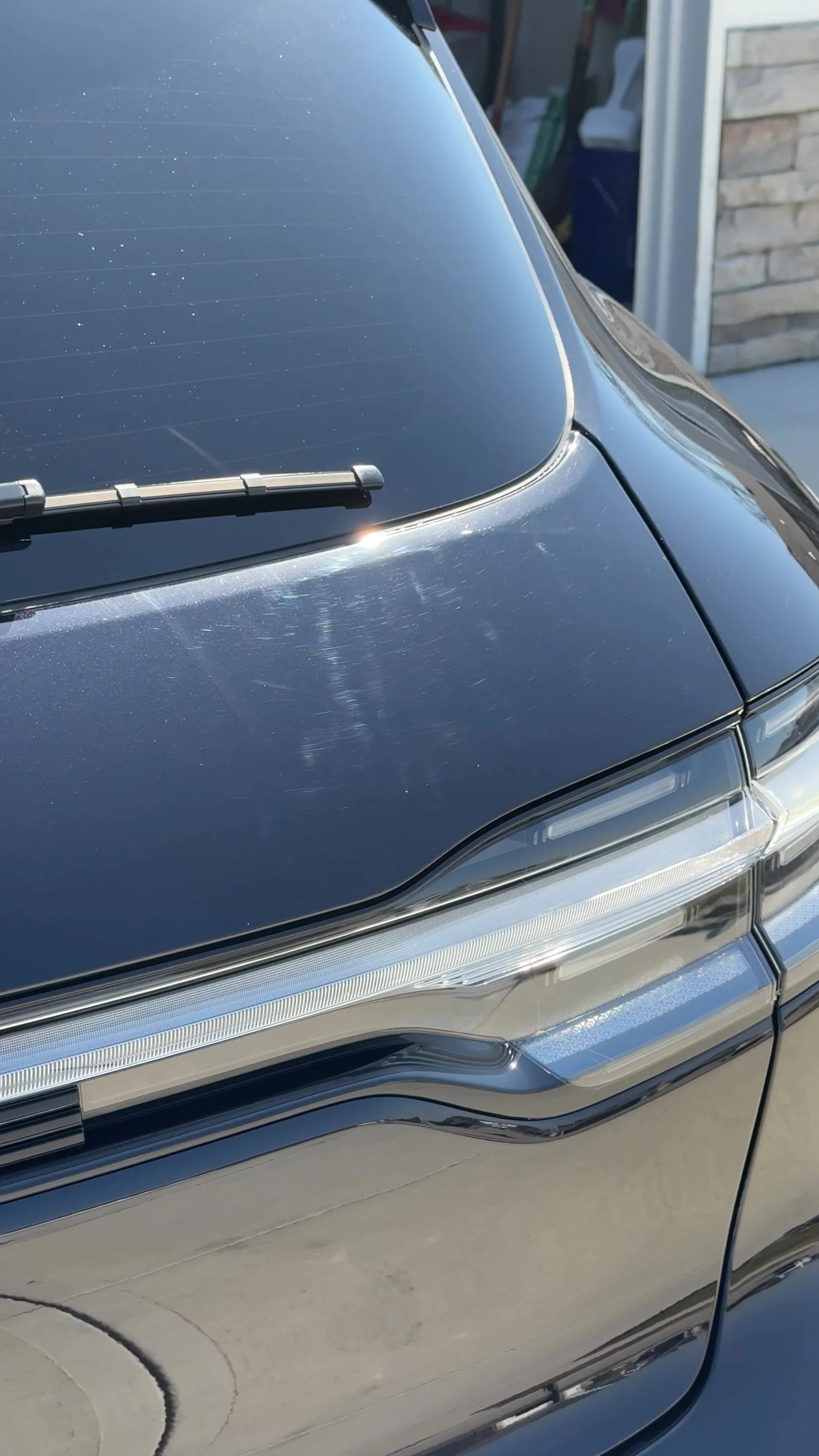 Water spot damage before paint correction Kansas City