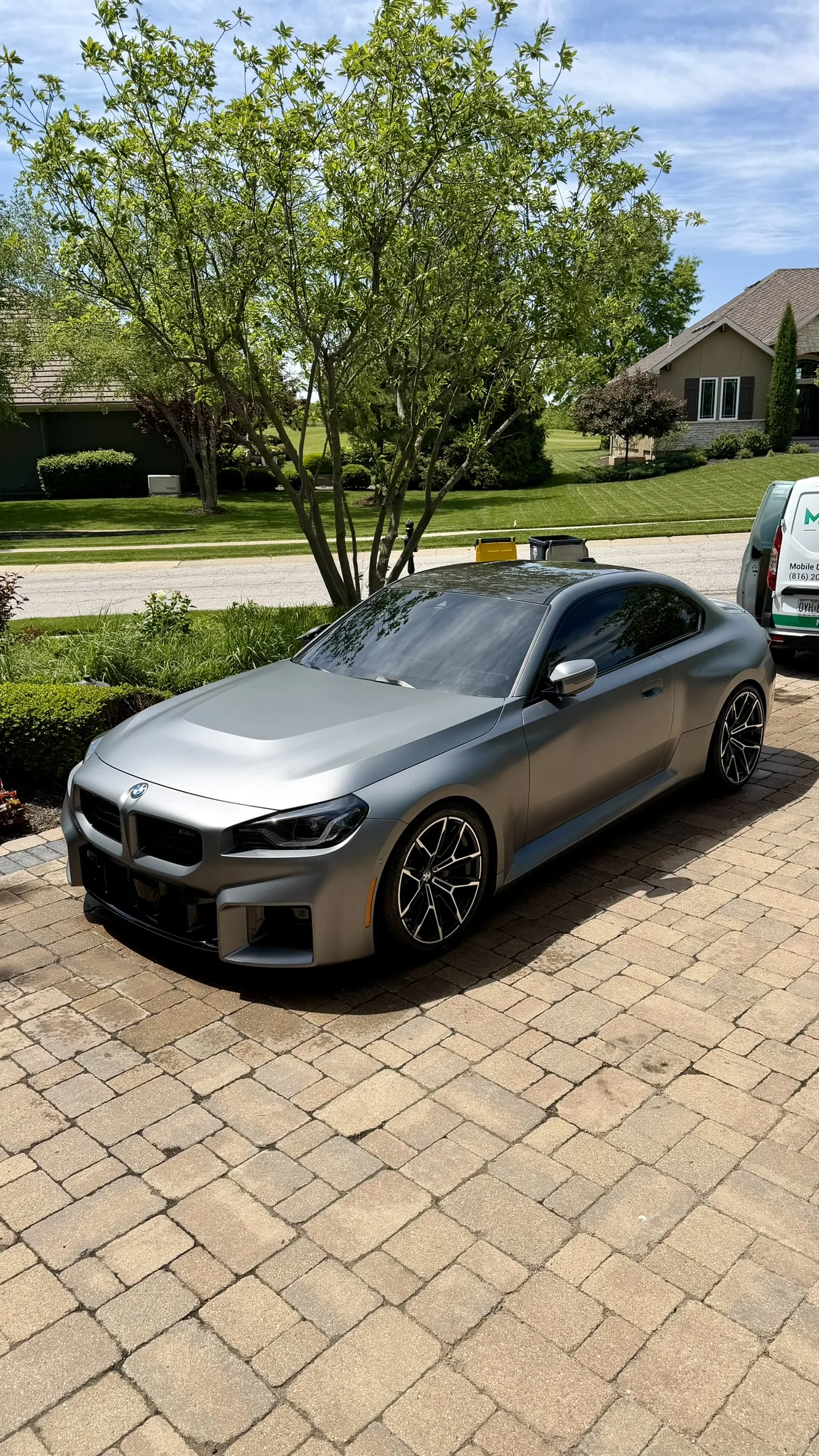 BMW M2 matte grey exterior detail Kansas City