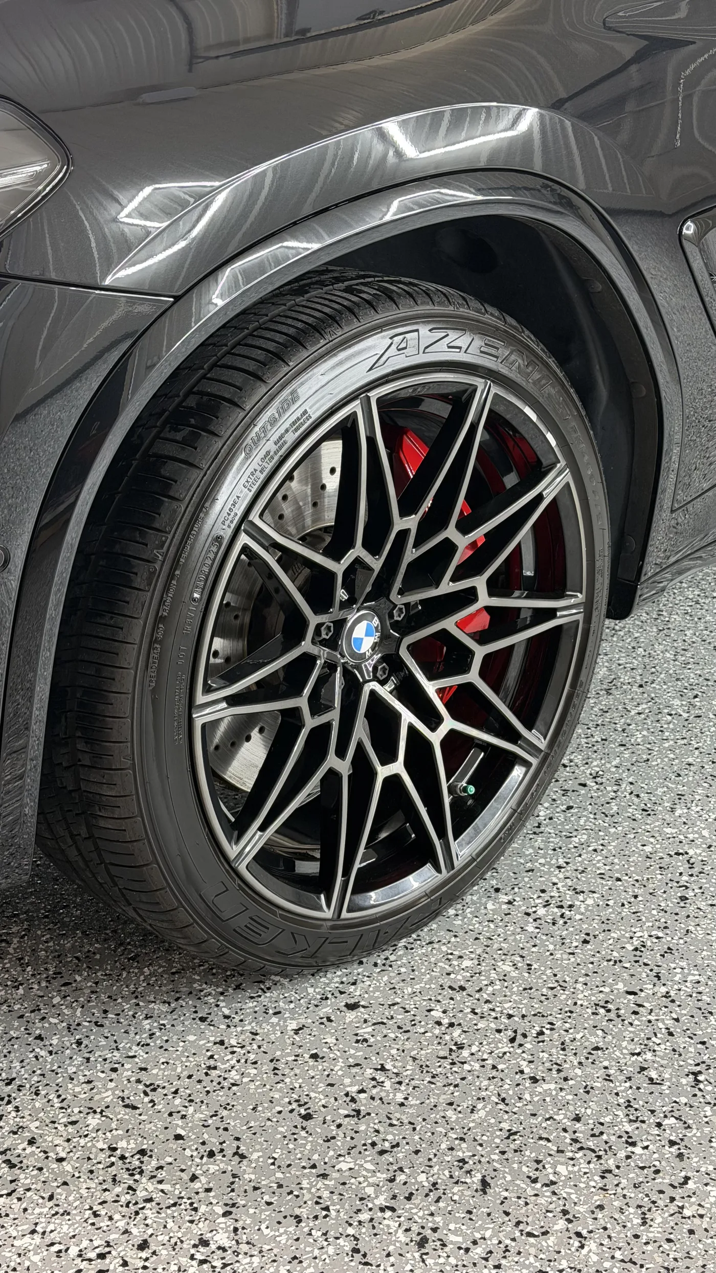 BMW X5M black exterior shop detail Kansas City