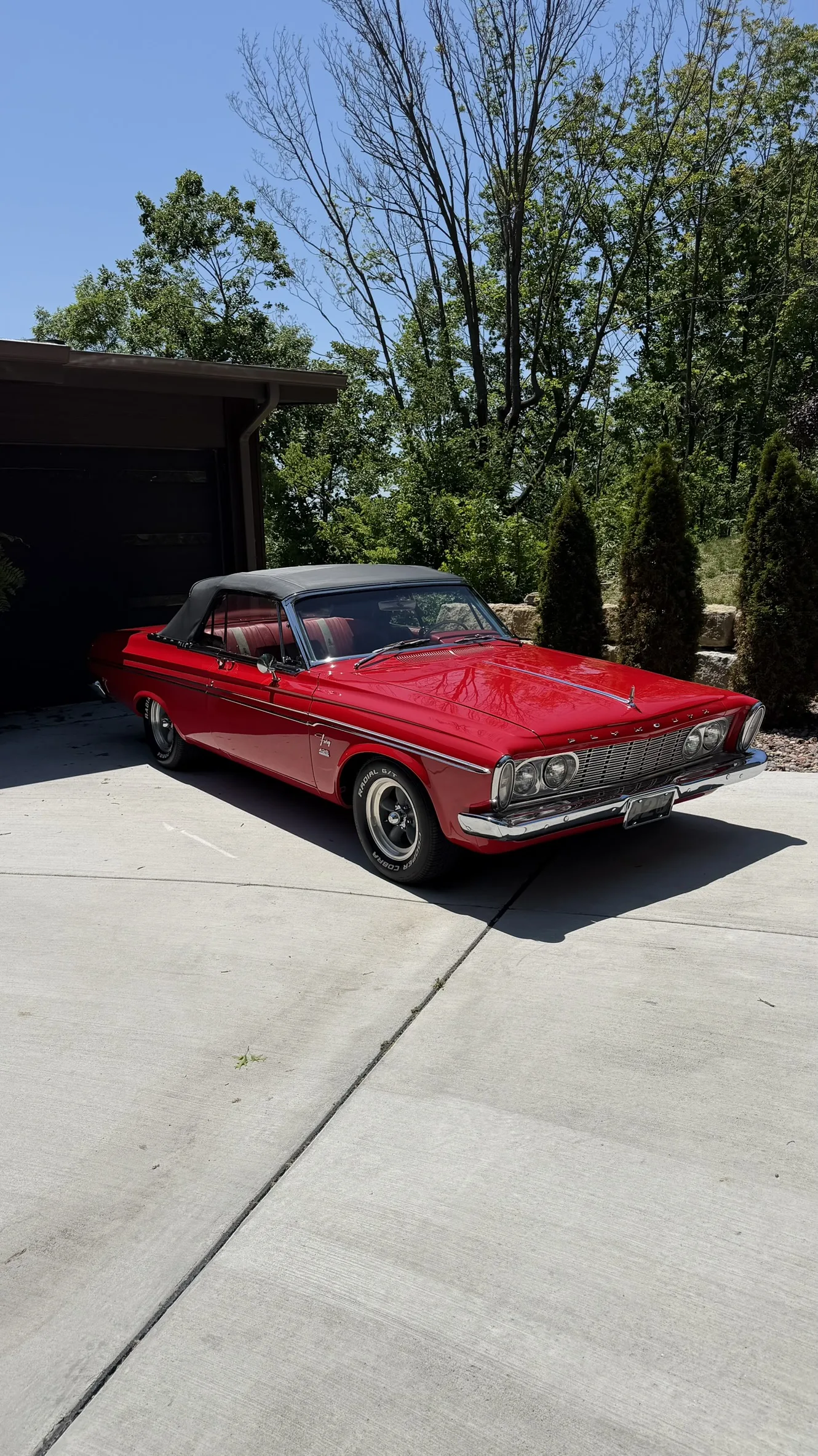 Classic Impala red convertible exterior detail Kansas City
