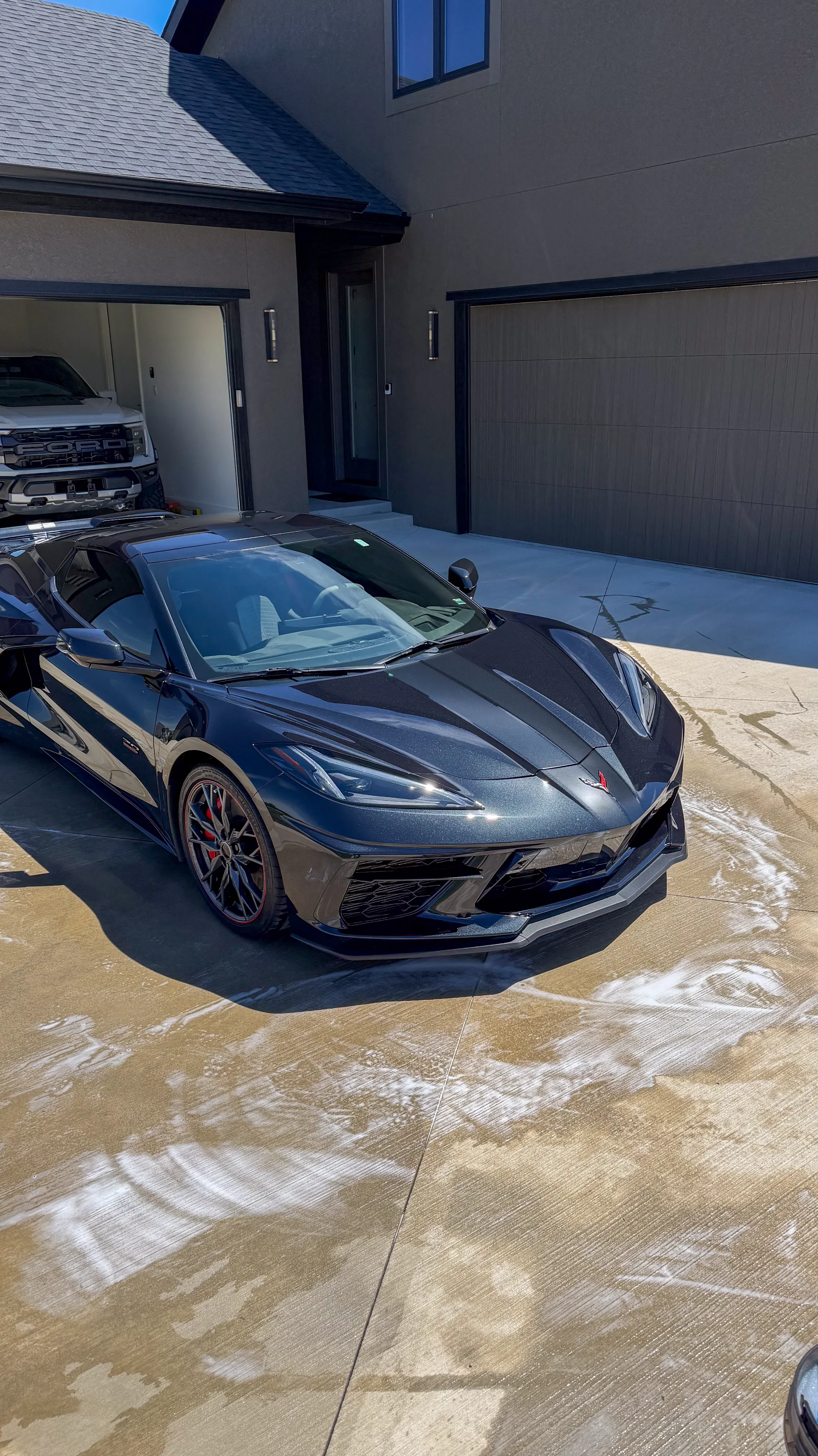 Corvette C8 black exterior wash Kansas City