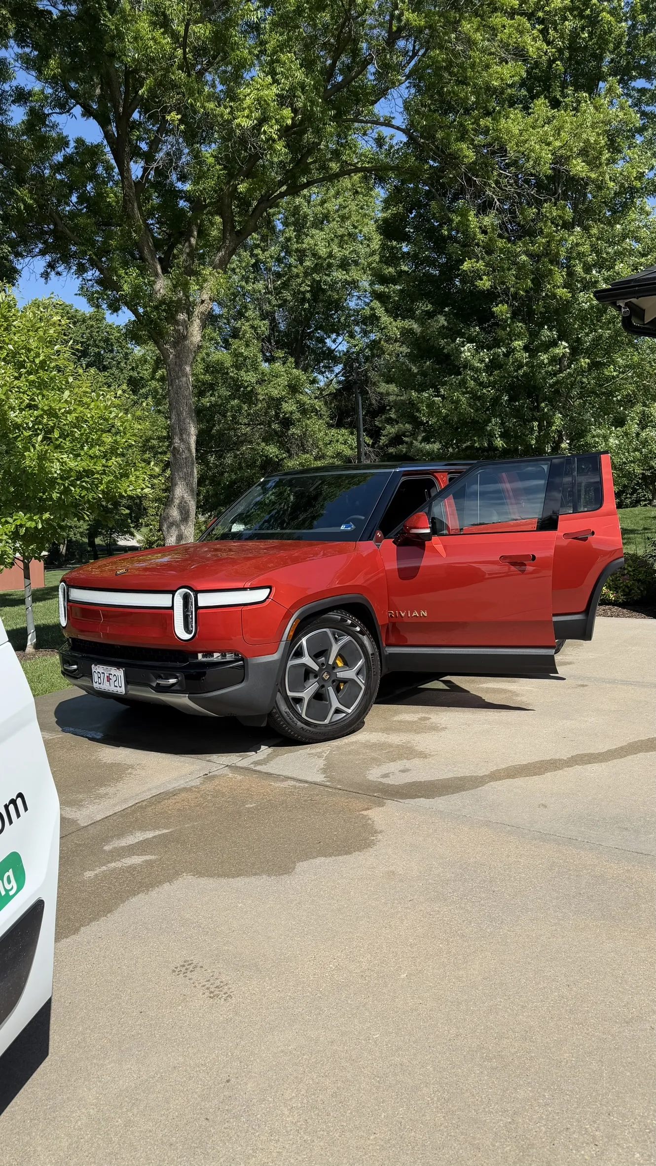 Rivian R1S red exterior ceramic coating Kansas City