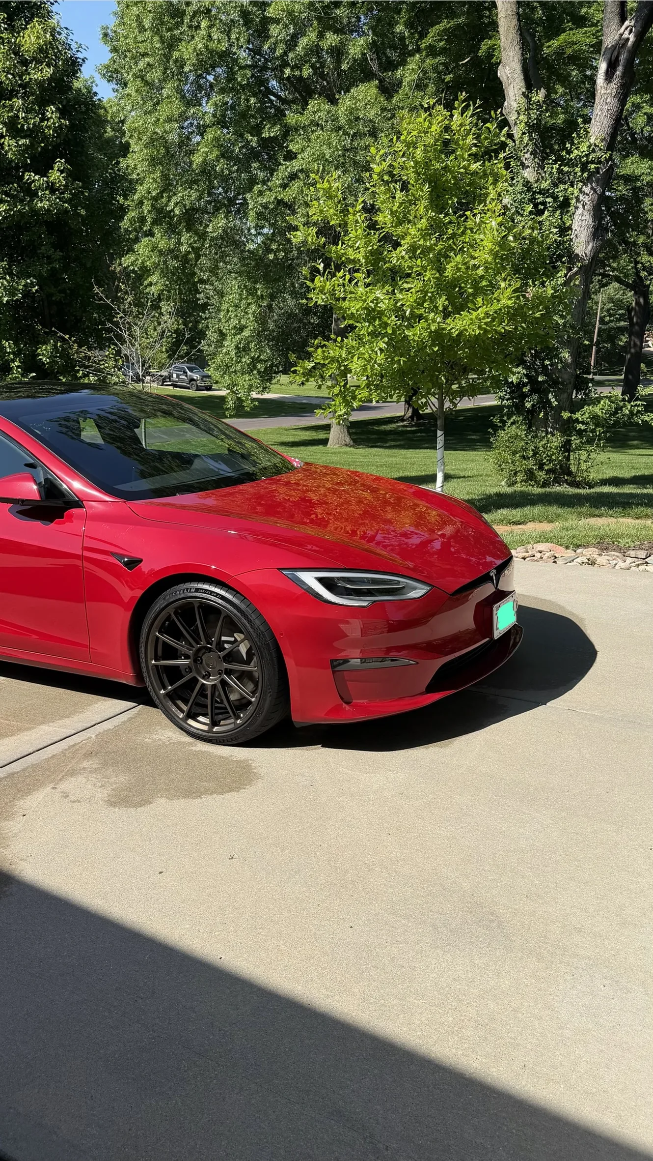 Tesla Model S red exterior detail Kansas City